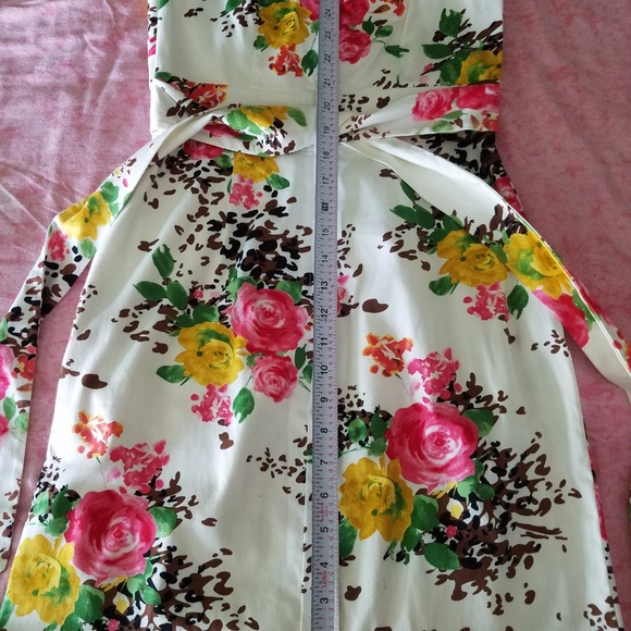 Teeze Me Floral Sweetheart Strapless Dress - Picture 4 of 8